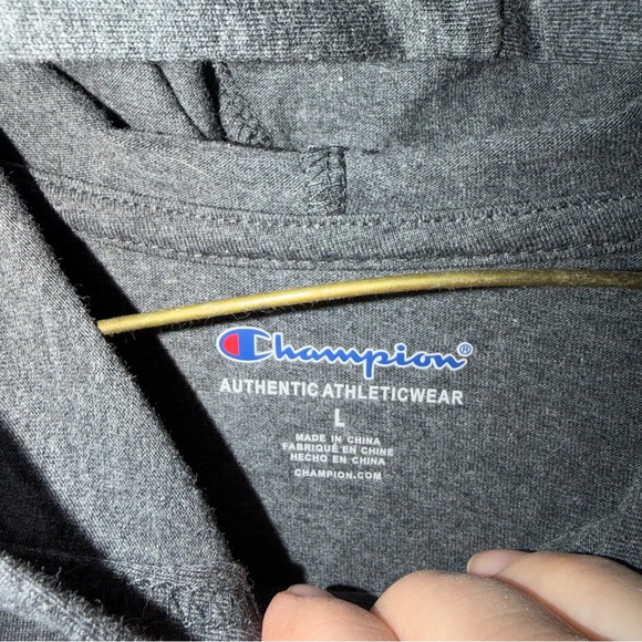 Champion Dark Gray Hoodie with Logo! NWT! - Picture 5 of 10